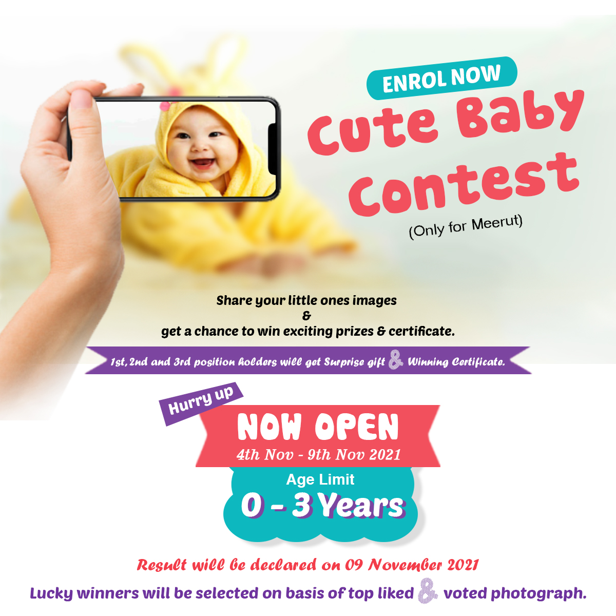 Cute Baby Contest Only for Meerut