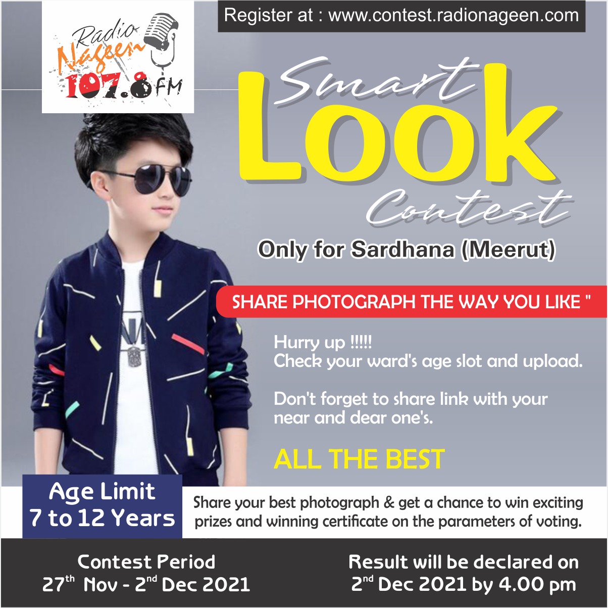 SMARTEST LOOK   CONTEST ( Only for Sardhana ( Meerut)